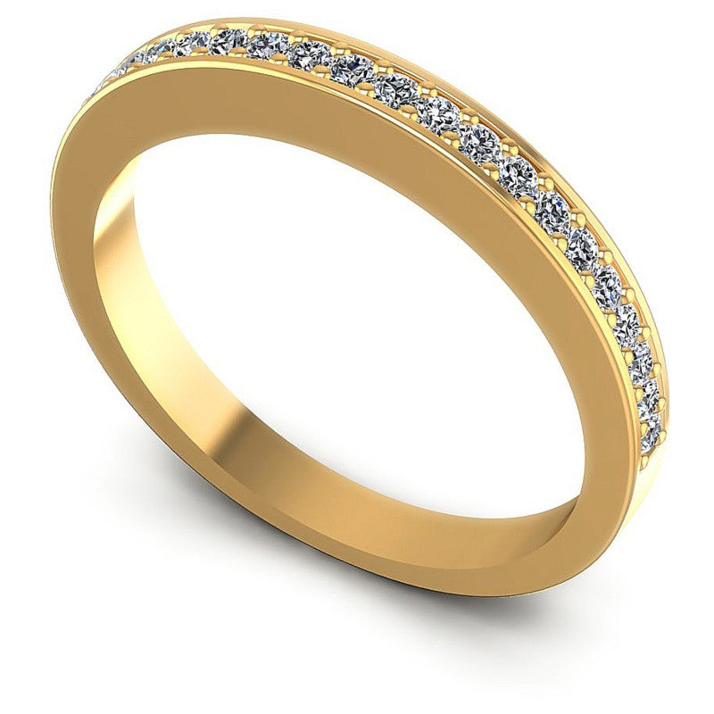 Round Diamonds 0.30CT Diamonds Wedding Band in 14KT White Gold