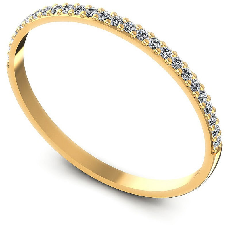 Round Diamonds 0.15CT Diamonds Wedding Band in 14KT White Gold