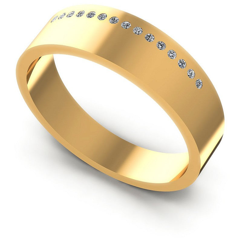 Round Diamonds 0.10CT Diamonds Wedding Band in 14KT White Gold