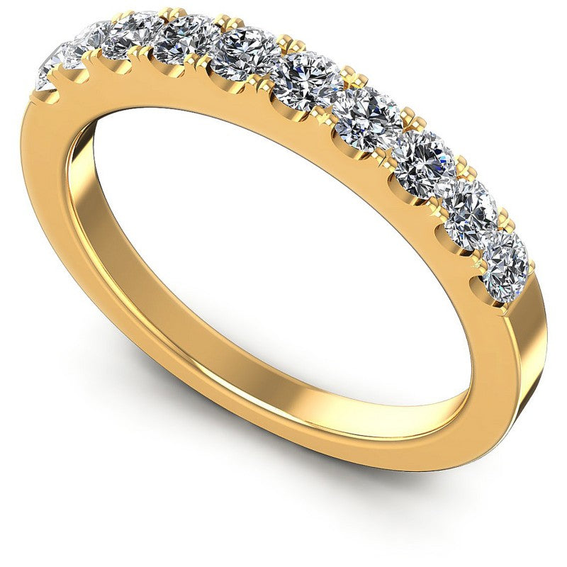 Round Diamonds 0.60CT Diamonds Wedding Band in 14KT White Gold