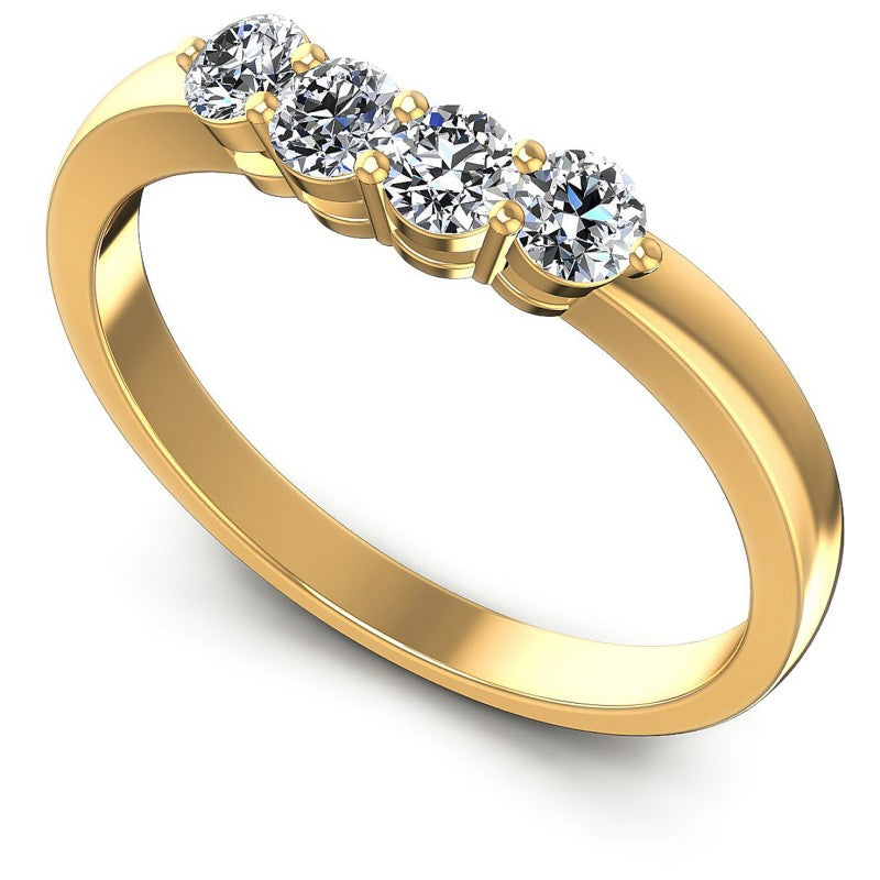 Round Diamonds 0.35CT Diamonds Wedding Band in 14KT White Gold