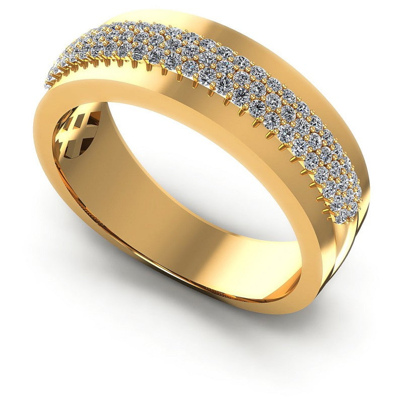 Round Diamonds 0.45CT Diamonds Wedding Band in 14KT White Gold