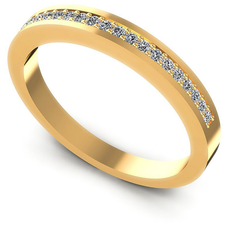 Round Diamonds 0.15CT Diamonds Wedding Band in 14KT White Gold