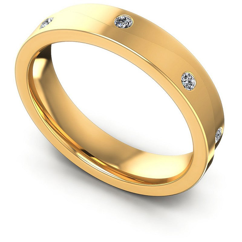 Round Diamonds 0.25CT Diamonds Wedding Band in 14KT White Gold