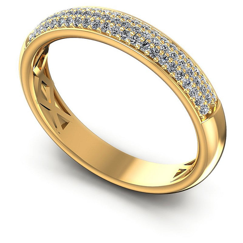 Round Diamonds 0.35CT Diamonds Wedding Band in 14KT White Gold