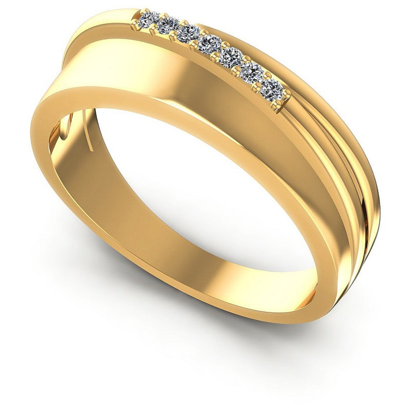 Round Diamonds 0.10CT Diamonds Wedding Band in 14KT White Gold