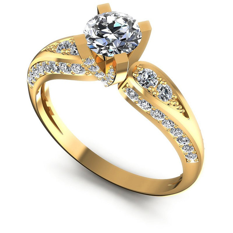 Round Diamonds 0.85CT Engagement Ring in 14KT White Gold
