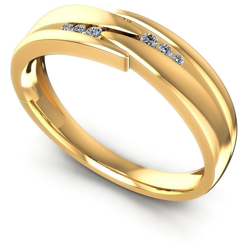 Round Diamonds 0.15CT Diamonds Wedding Band in 14KT White Gold