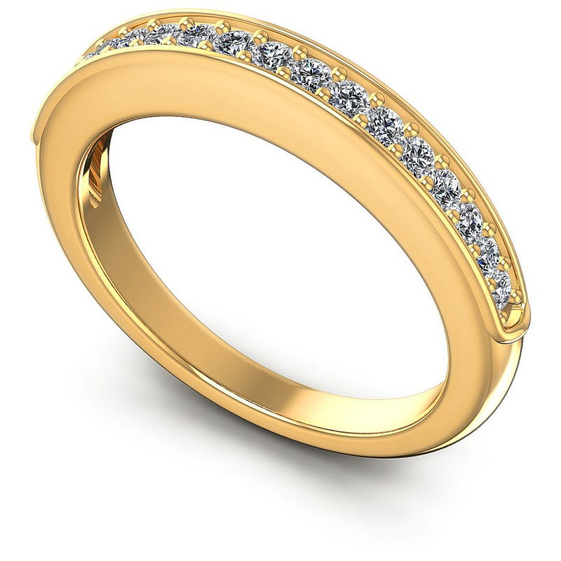 Round Diamonds 0.35CT Diamonds Wedding Band in 14KT White Gold
