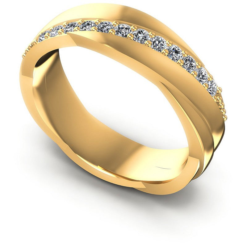 Round Diamonds 0.30CT Diamonds Wedding Band in 14KT White Gold