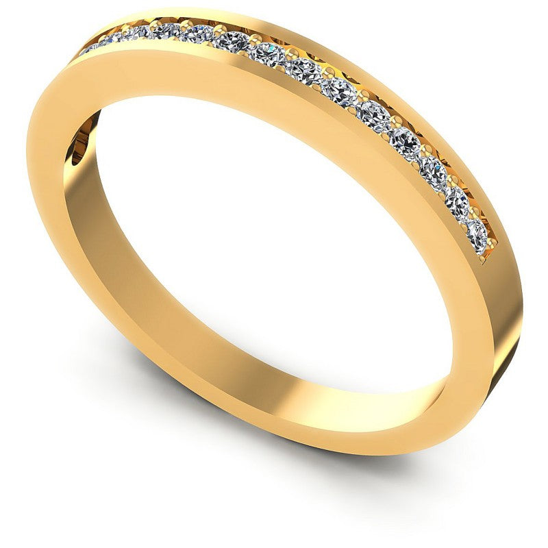 Round Diamonds 0.20CT Diamonds Wedding Band in 14KT White Gold