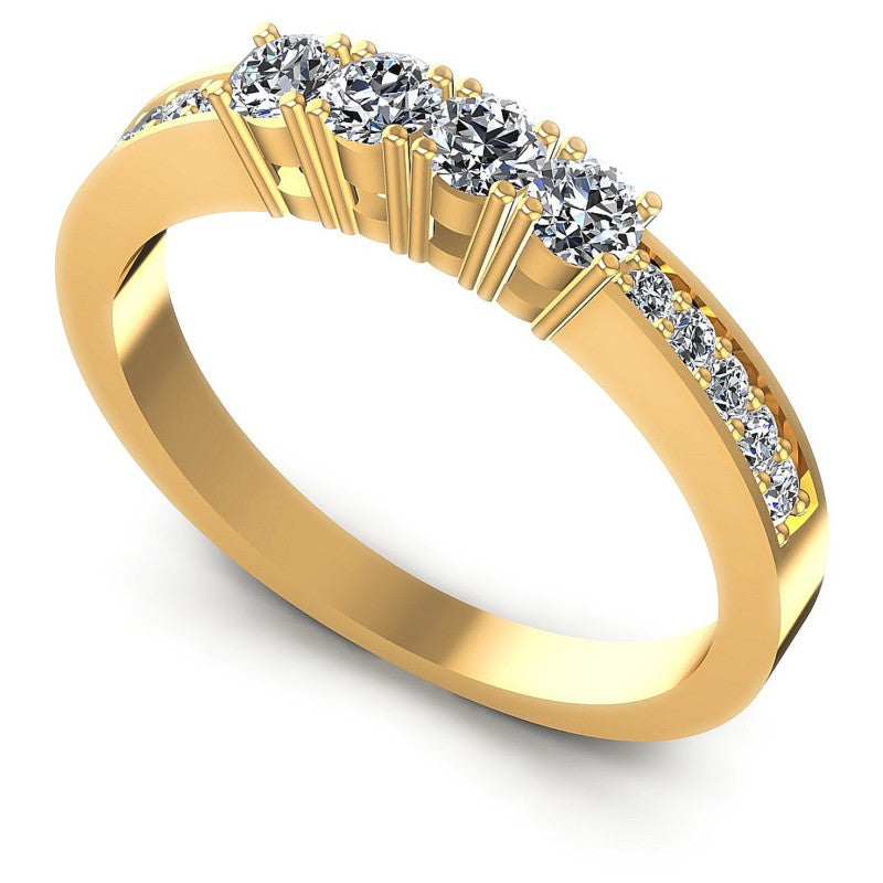 Round Diamonds 0.60CT Diamonds Wedding Band in 14KT White Gold