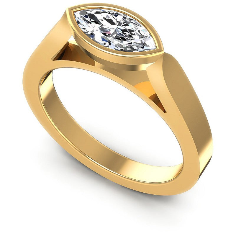 Marquise Diamonds 0.35CT Solitaire Ring in 14KT White Gold