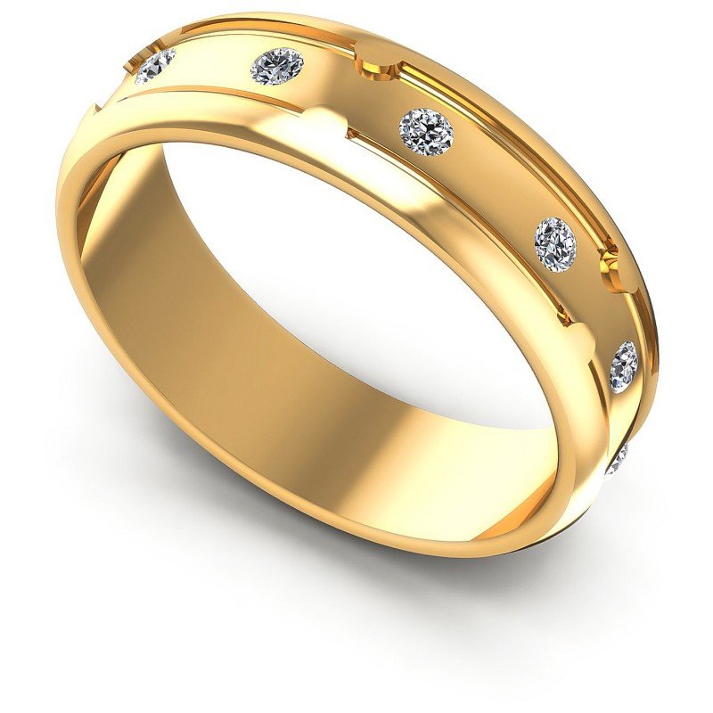 Round Diamonds 0.40CT Diamonds Wedding Band in 14KT White Gold