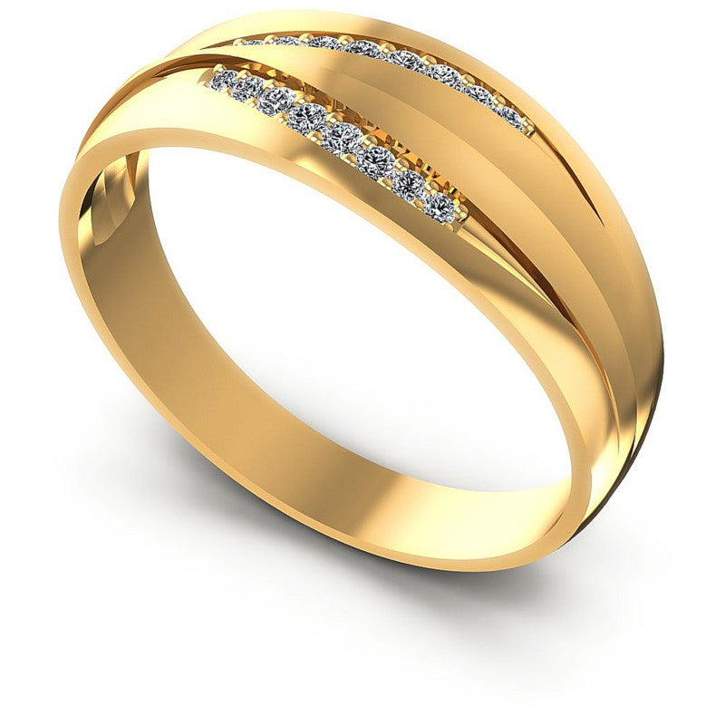 Round Diamonds 0.20CT Diamonds Wedding Band in 14KT White Gold