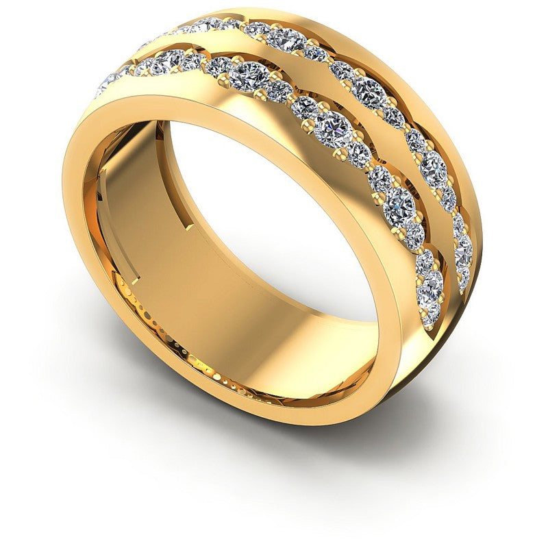 Round Diamonds 0.90CT Diamonds Wedding Band in 14KT White Gold