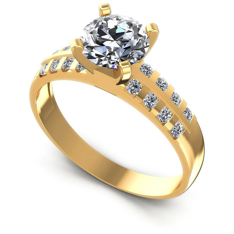 Round Diamonds 0.60CT Engagement Ring in 14KT White Gold