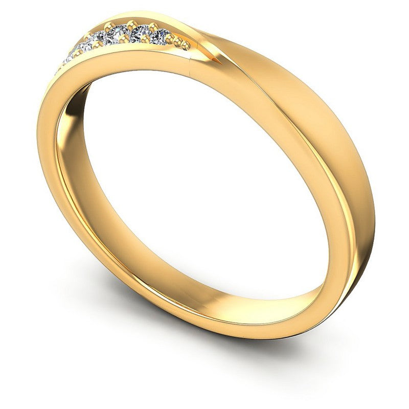 Round Diamonds 0.20CT Diamonds Wedding Band in 14KT White Gold