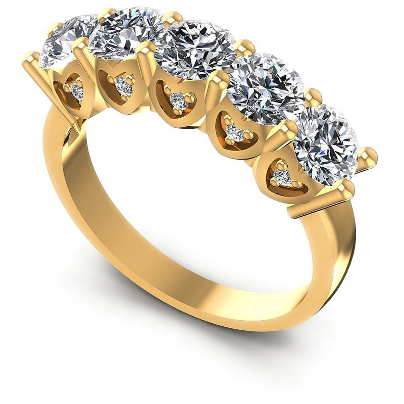 Round Diamonds 2.10CT Diamonds Wedding Band in 14KT White Gold