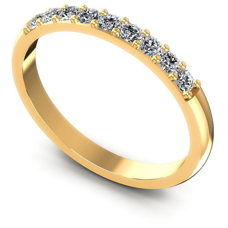 Round Diamonds 0.30CT Diamonds Wedding Band in 14KT White Gold