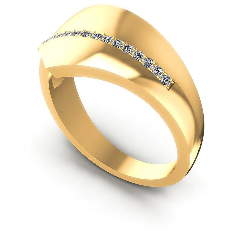 Round Diamonds 0.15CT Diamonds Wedding Band in 14KT White Gold