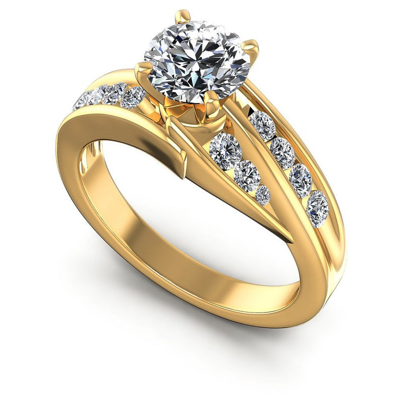 Round Diamonds 0.95CT Engagement Ring in 14KT White Gold