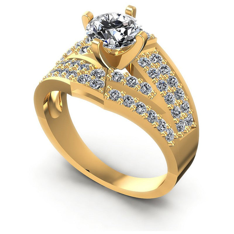 Round Diamonds 1.25CT Engagement Ring in 14KT White Gold