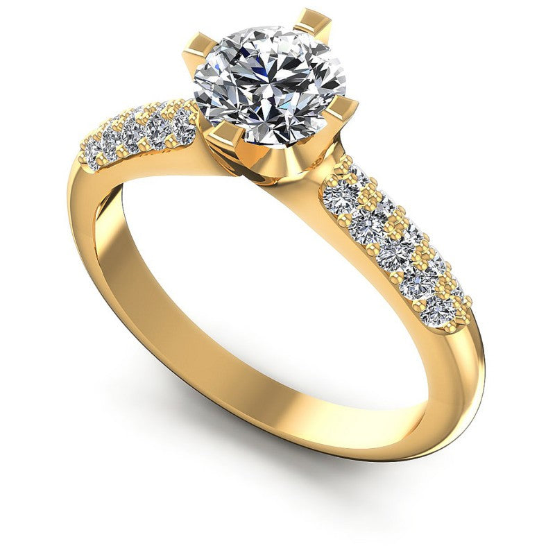 Round Diamonds 0.70CT Engagement Ring in 14KT White Gold