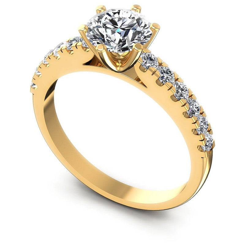 Round Diamonds 0.80CT Engagement Ring in 14KT White Gold