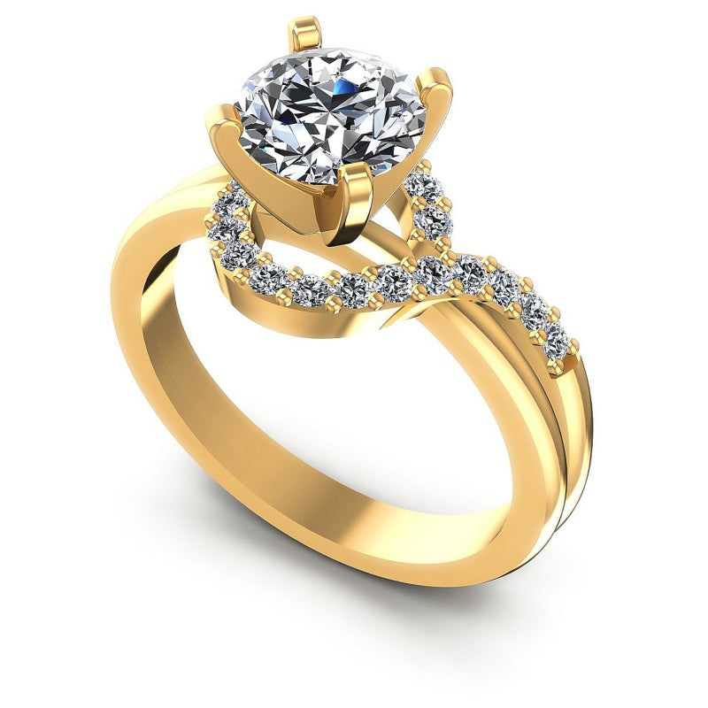 Round Diamonds 0.60CT Engagement Ring in 14KT White Gold