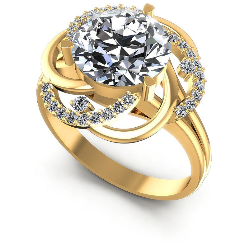 Round Diamonds 0.60CT Engagement Ring in 14KT White Gold