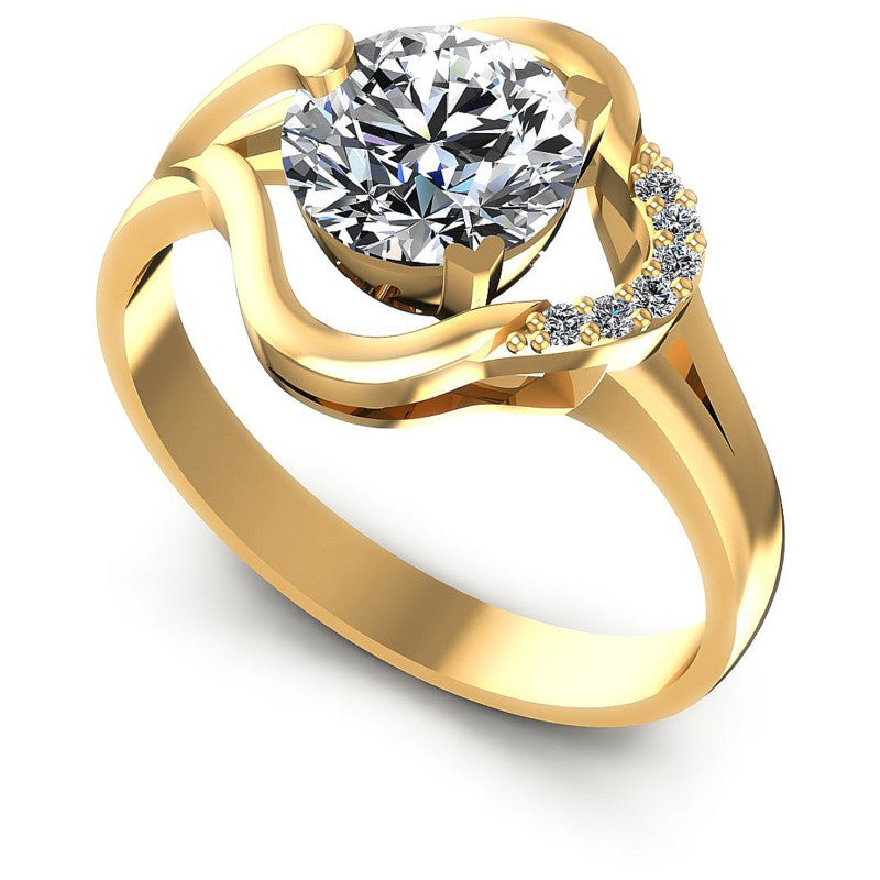 Round Diamonds 0.40CT Engagement Ring in 14KT White Gold