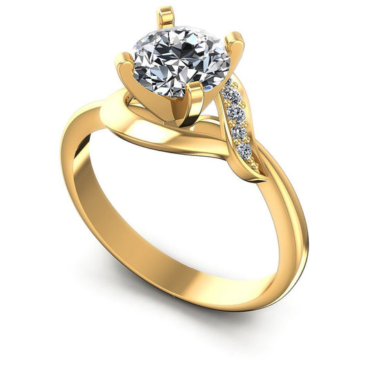 Round Diamonds 0.50CT Engagement Ring in 14KT White Gold