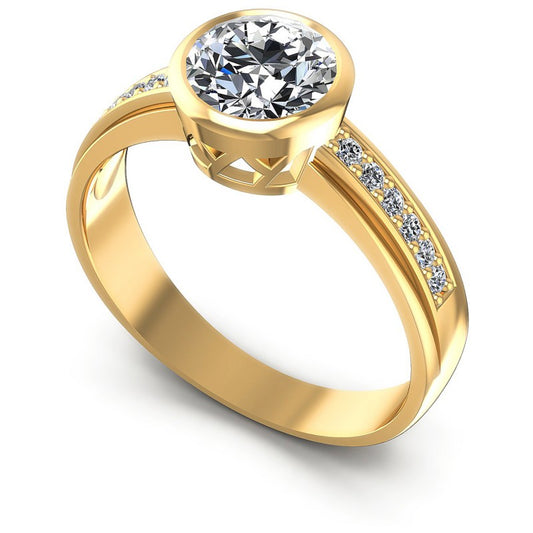 Round Diamonds 0.50CT Engagement Ring in 14KT White Gold