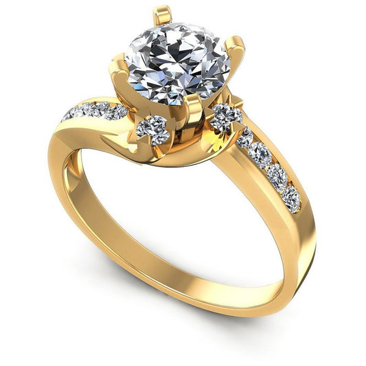 Round Diamonds 0.70CT Engagement Ring in 14KT White Gold