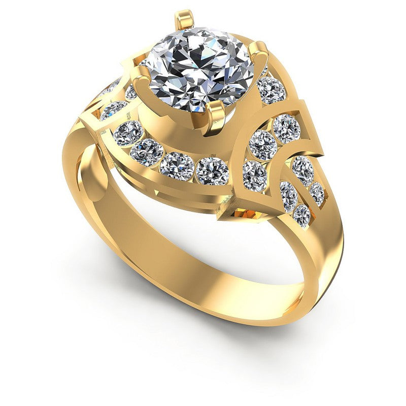 Round Diamonds 0.95CT Engagement Ring in 14KT White Gold
