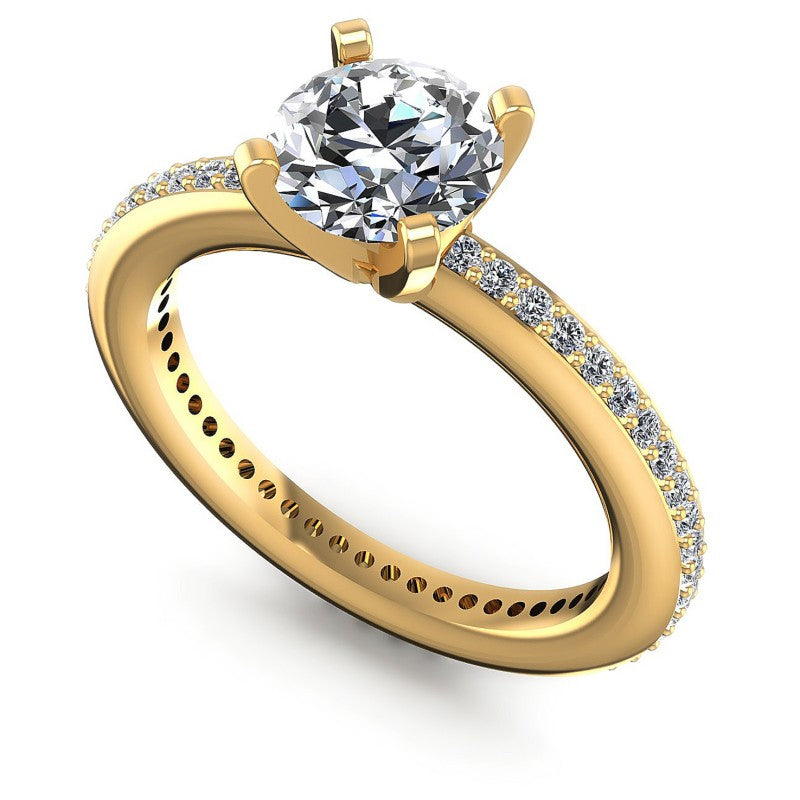 Round Diamonds 0.75CT Engagement Ring in 14KT White Gold