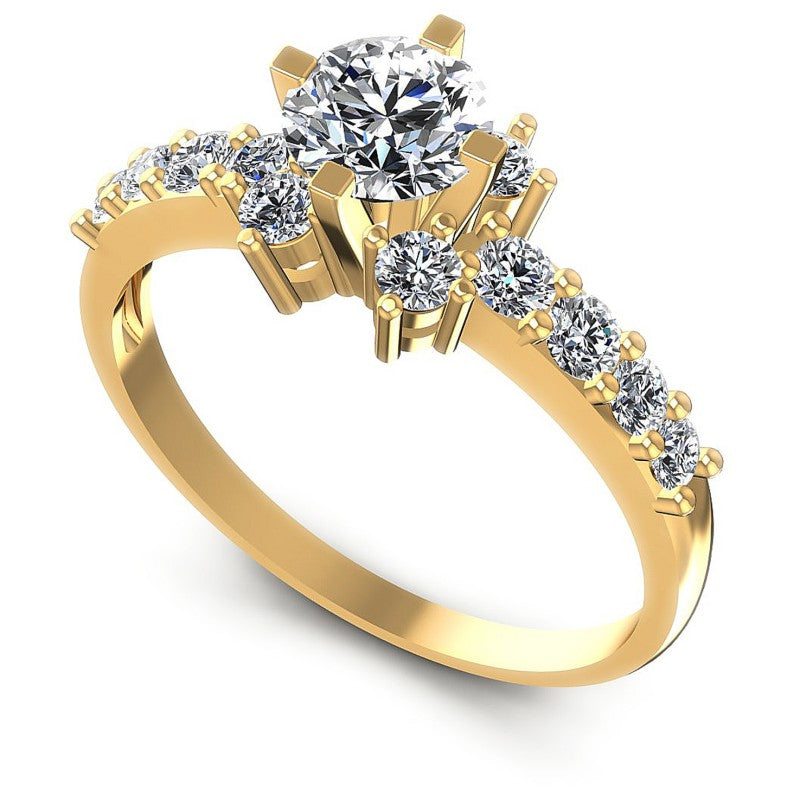 Round Diamonds 0.75CT Engagement Ring in 14KT White Gold