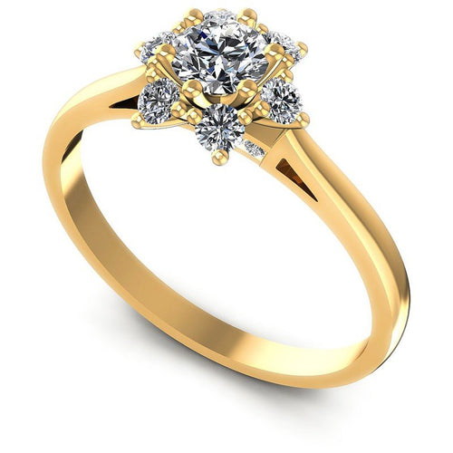 Round Diamonds 0.60CT Fashion Ring in 14KT White Gold