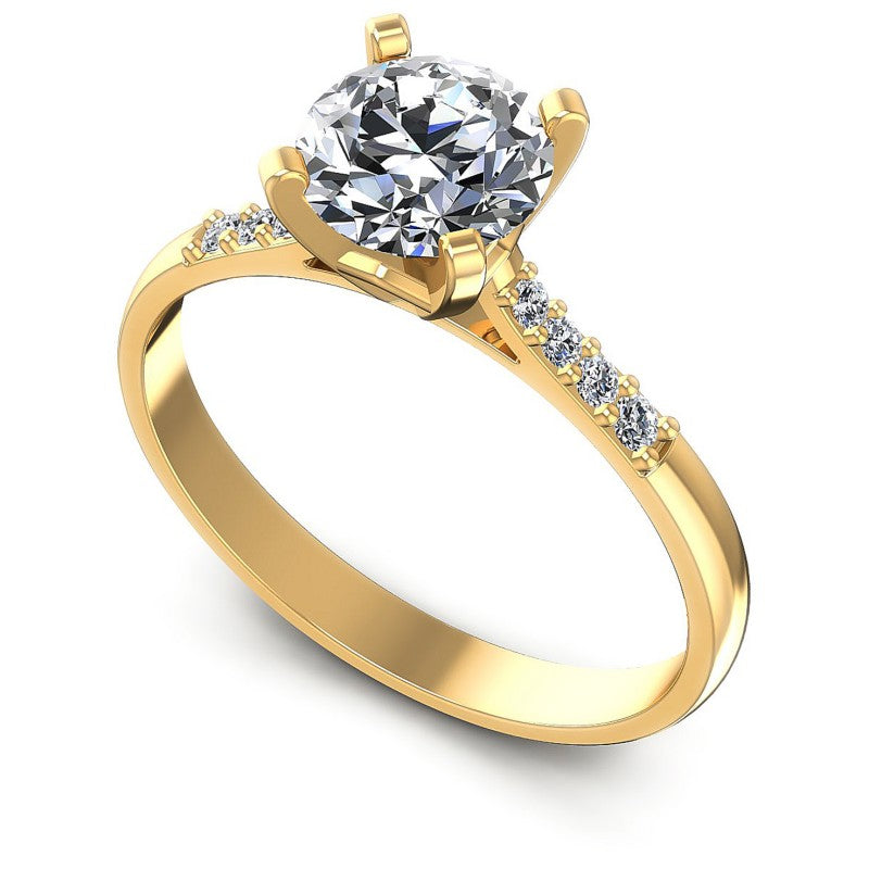 Round Diamonds 0.50CT Engagement Ring in 14KT White Gold