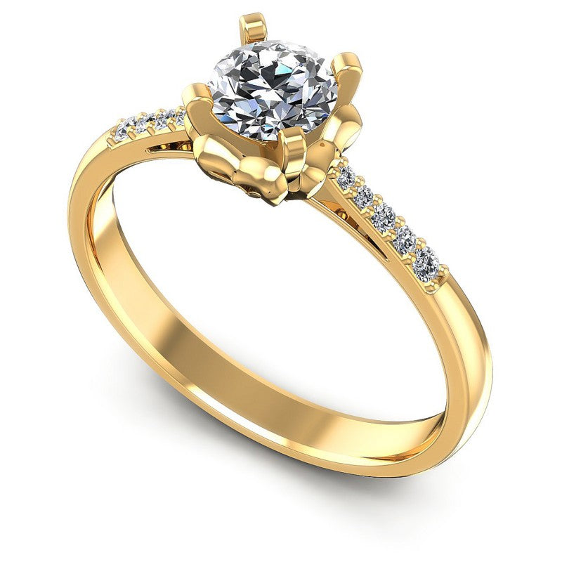 Round Diamonds 0.50CT Engagement Ring in 14KT White Gold
