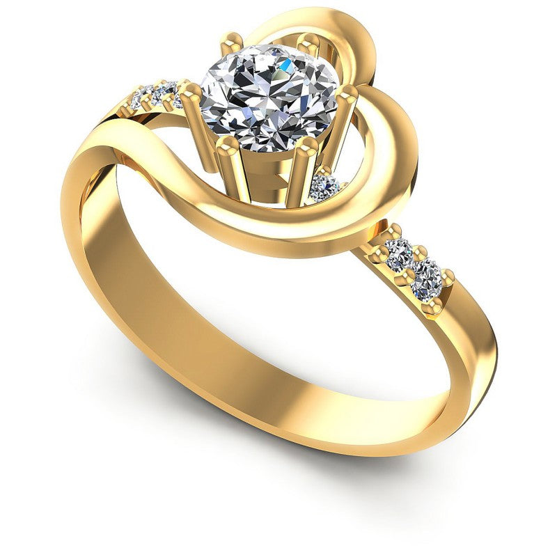 Round Diamonds 0.55CT Engagement Ring in 14KT White Gold