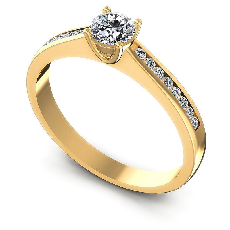 Round Diamonds 0.45CT Engagement Ring in 14KT White Gold