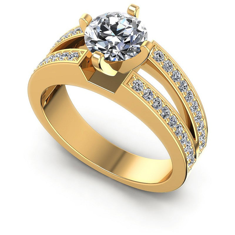 Round Diamonds 0.80CT Engagement Ring in 14KT White Gold