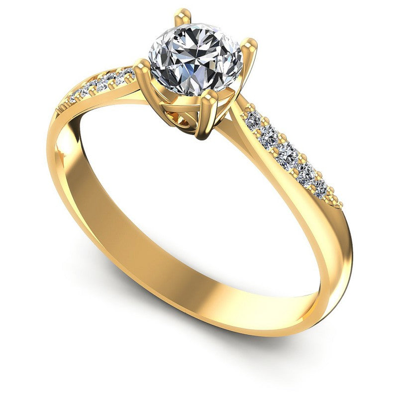 Round Diamonds 0.50CT Engagement Ring in 14KT White Gold