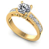 Princess and Round Diamonds 1.20CT Engagement Ring in 14KT White Gold