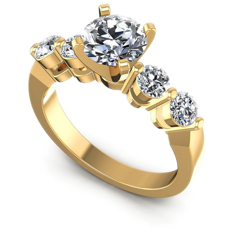 Round Diamonds 0.90CT Engagement Ring in 14KT White Gold