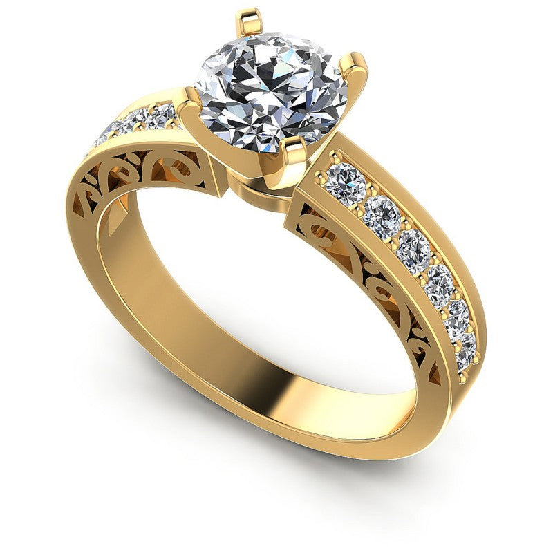 Round Diamonds 0.75CT Engagement Ring in 14KT White Gold
