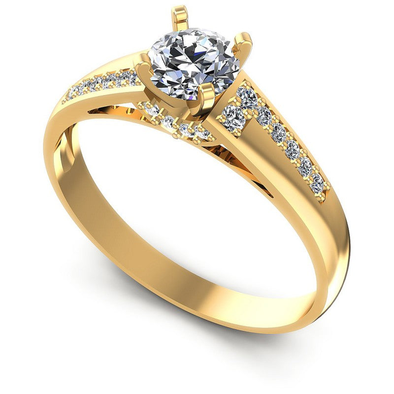 Round Diamonds 0.55CT Engagement Ring in 14KT White Gold