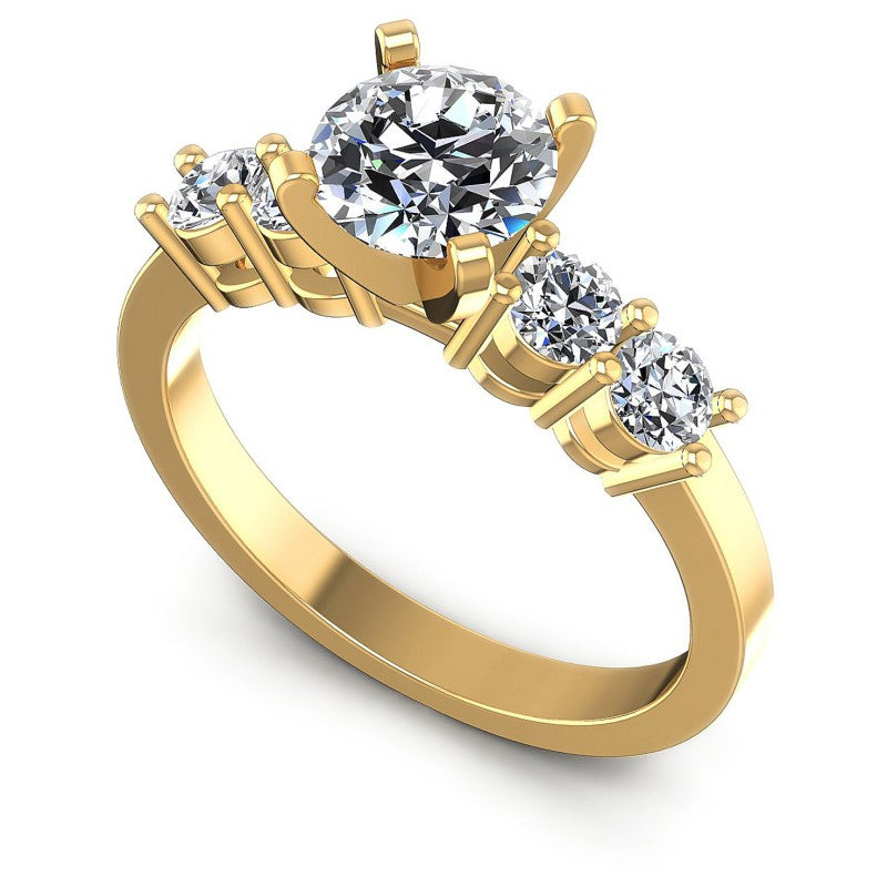 Round Diamonds 0.85CT Engagement Ring in 14KT White Gold